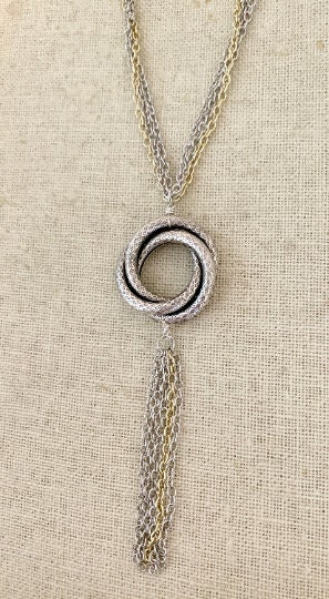Vesper Lynd Algerian Love Knot Infinity Antique Sterling Silver Plated Charm Multiple Cable Chains Tassel Necklace - Etsy UK Vesper Lynd Algerian Love Knot Infinity Antique Sterling Silver Plated Charm Multiple Cable Chains Tassel Necklace - Etsy UK
