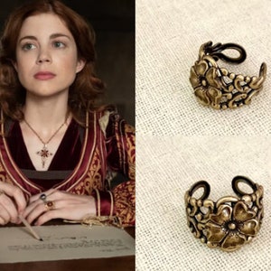 Catherine of Aragon Spanish Princess Antique Brass Flower Floral