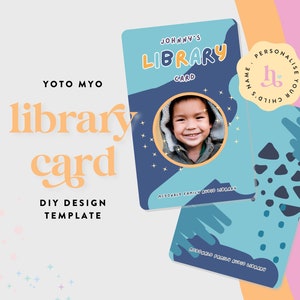 Yoto MYO Maak je eigen bibliotheekkaartlabel, afdrukbaar DIY, Yoto voor kinderen, direct downloaden, DIY-sjabloon, jongen, marineblauw, sterren