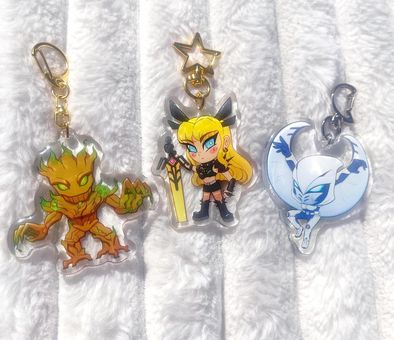 Rouges Keychain Marvel Rivals Marvel Rivals Keychains - Spider-man, Magik, Moon Knight, Groot, Luna ...