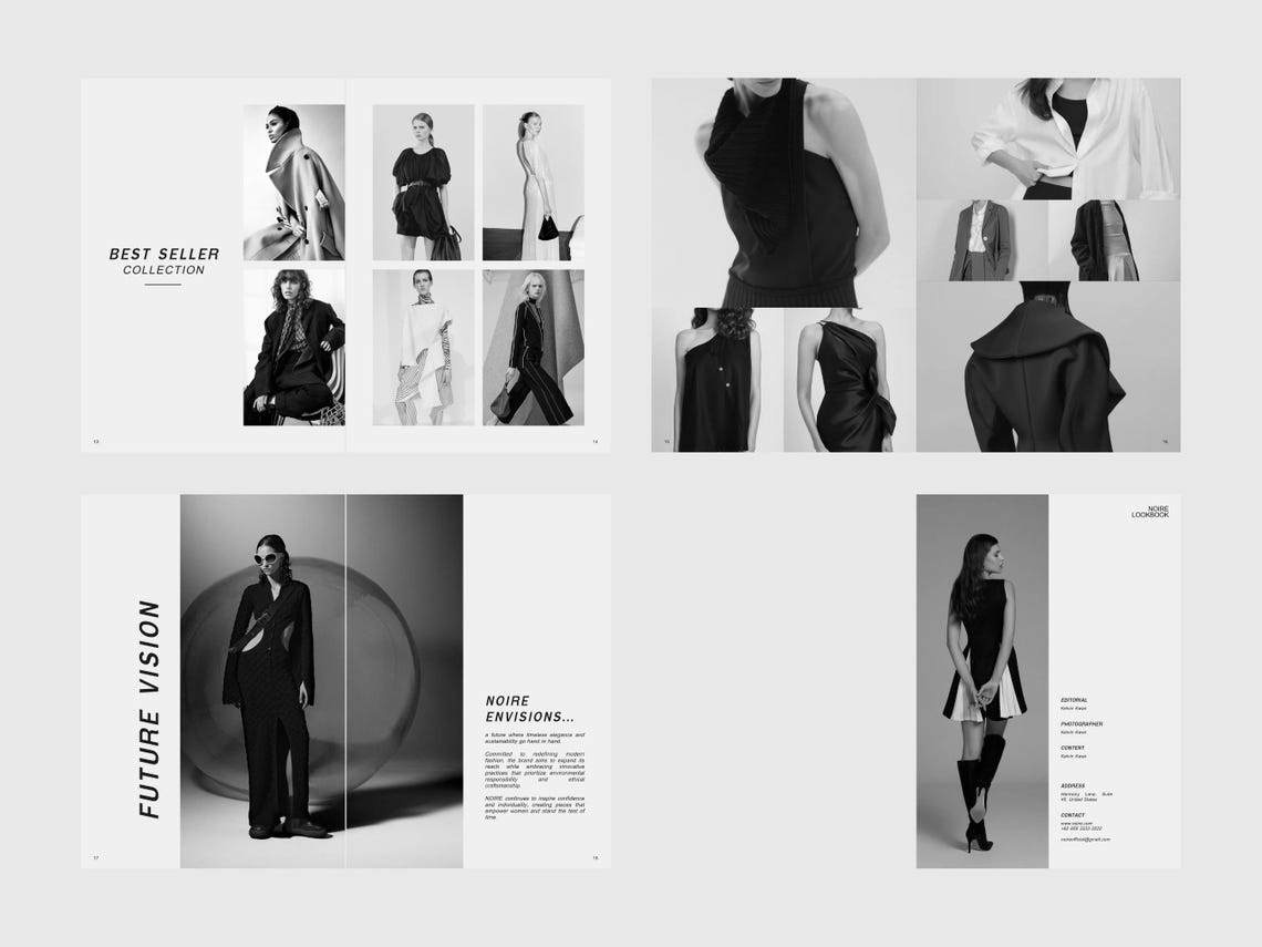 Minimalist Lookbook Template | Magazine Template | Fashion Catalog ...