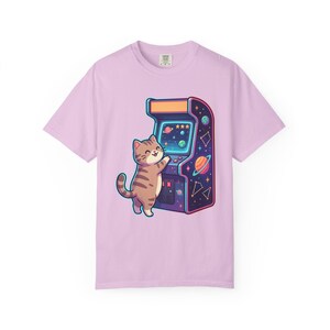 Retro Arcade Cat Gamer T-Shirt, Vintage Video Game Tee, Comfort Colors 1717 image 18