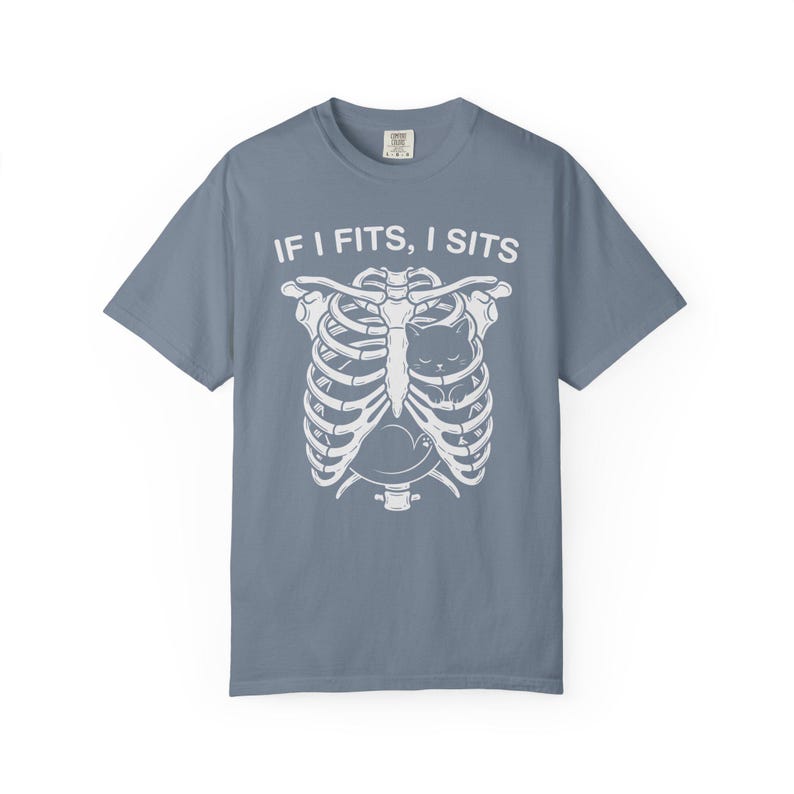 If I Fits I Sits Skeleton Ribcage T-Shirt image 10