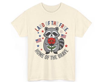 Patriotic Raccoon with Poppy T-Shirt