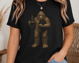 T-shirt unisexe Halloween Cryptide Forest Creature Dark Feline Vintage Woodland Animal Autumn Humor
