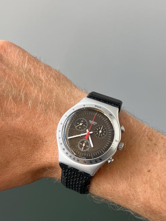 SWATCH Irony Chronograph Watch I Stopwatch I Tachymeter I 90s