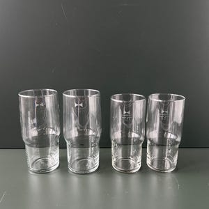 4 SUPERFEST glasses from the GDR I Drinking glass 200ml and 250ml I Patent Strong Glasses GDR Made in East-Germany