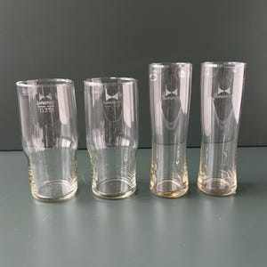 4 SUPERFEST glasses from the GDR I 2x champagne glass + 2x 250ml drinking glass I Patent Strong Glasses GDR East-Germany beer glass