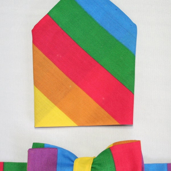 Bow-tie & Pocket square set - Rainbow, carnival, Pride , gift set