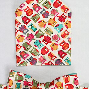 Conjunto de pajarita y pañuelo de bolsillo para hombre: búhos, pájaros, nocturno, conjunto de regalo para hombre