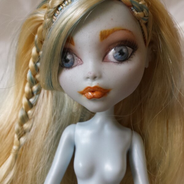 Monster High Repainted OOAK Custom Doll - Repaint, Upcycled, Lagoona Blue, Fantasy, Beauty, Art Doll, Nude for Collectors