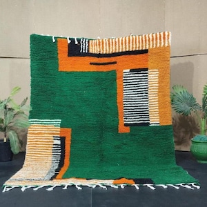 Custom Green rug - Moroccan rug Green - Handmade rug - Moroccan berber rug - Beni ourain rug - Morocco rug - Moroccan area rug