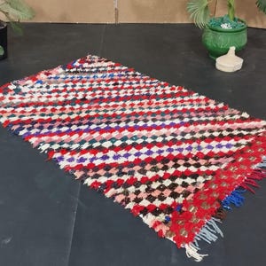 One-of-a-Kind Old Moroccan Rug – Handcrafted Wool Carpet with Rich Colors, Geometric Berber Patterns, and Timeless Tribal Charm