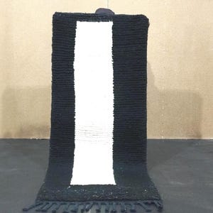 Handwoven Moroccan Runner Rug: Colorful Boho Wool Azilal Design