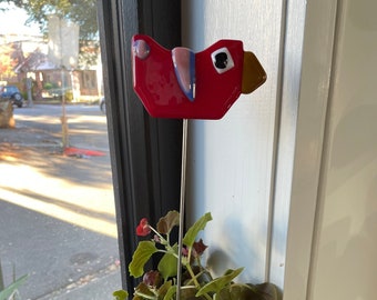 Red Bird Plant Ornament