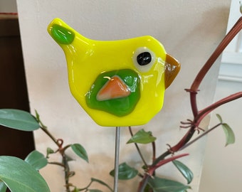 Yellow Bird Plant Ornament