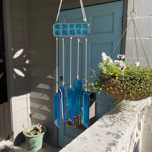 Glass Wind Chimes Etsy