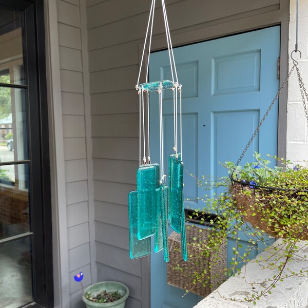 Glass Wind Chime Etsy