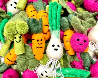 Wool Vegetable Cat Toys - Choose Your Veggie