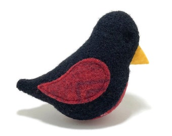 Birds of a Sweater Catnip Cat Toy - Black with Red Pattern