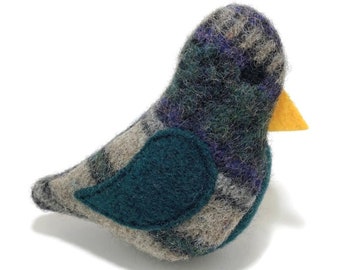 Birds of a Sweater Catnip Cat Toy - Green, Purple, and Tan