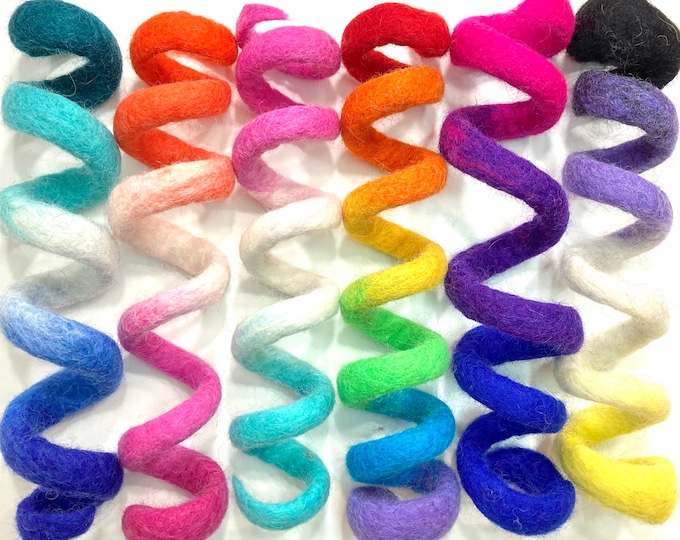 Featured listing image: PRIDE Wool Spiral Cat Toys - Choose Your Flag