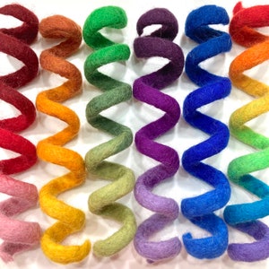 Wool Spiral Cat Toys - Choose Your Color & Size