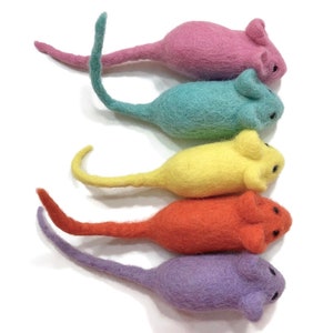 Wool Mouse Cat Toy Choose Your Color image 2