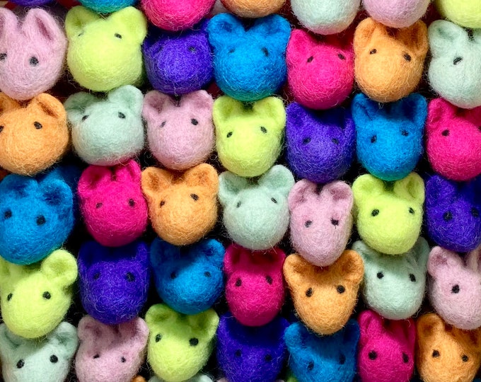 Featured listing image: Wool Mouse Cat Toy - Choose Your Color