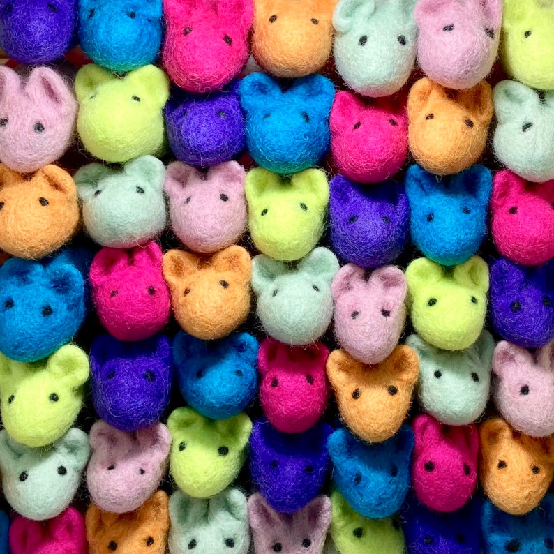 Wool Mouse Cat Toy Choose Your Color image 1