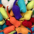 Fat Rat Wool Cat Toy - Random 3 Pack