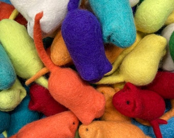 Fat Rat Wool Cat Toy - Random 3 Pack
