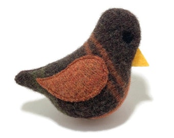 Birds of a Sweater Catnip Cat Toy - Brown and Orange with Stripes