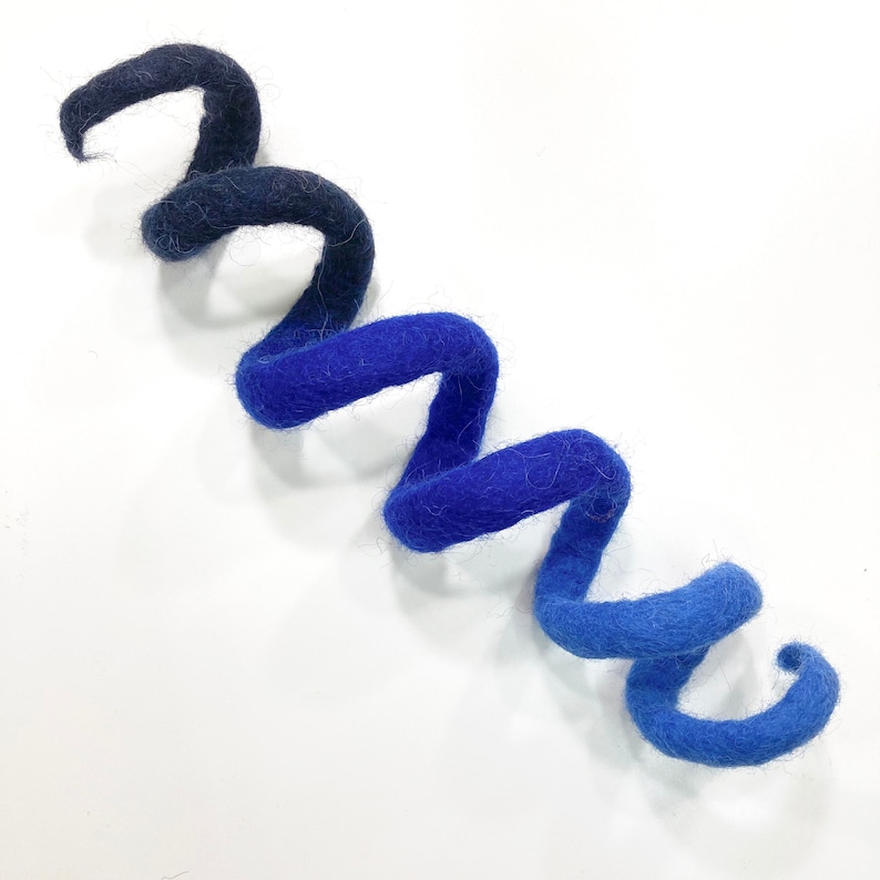 Wool Spiral Cat Toys Choose Your Color Blue
