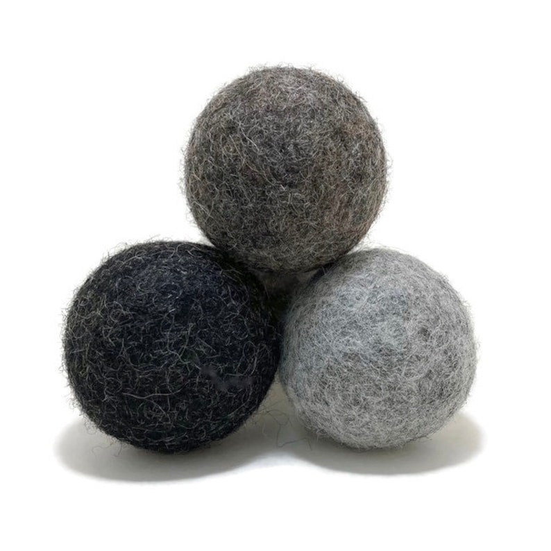 3 Pack Natural Wool Cat Ball Toys image 2