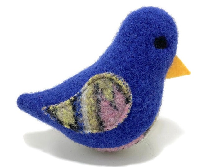 Featured listing image: Birds of a Sweater Catnip Cat Toy - Blue with Pink & Yellow