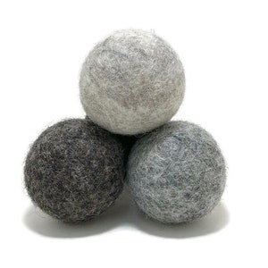 3 Pack Natural Wool Cat Ball Toys image 1