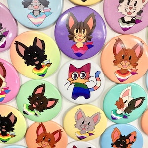 Pride Cat Buttons