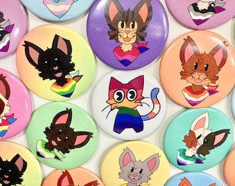 Pride Cat Buttons