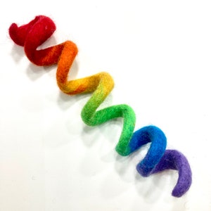 Wool Spiral Cat Toys Choose Your Color Rainbow