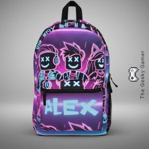 Personalized Gamer Backpack | Personalized Creeper Backpack | Gamer Gift | Gifr For Gamer | Video Game Accessory | Geek | Birthday Gift