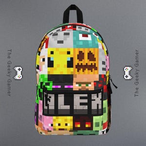 Personalized Gamer Backpack | Personalized Backpack | Gamer Gift | Gifr For Gamer | Video Game Accessory | Geek | Birthday Gift