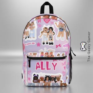 Personalized Girl Gamer Backpack | Girls Backpack | Custom Backpack | Girl Backpack | Back To School | Travel Bag | Gamer Gift | Video Game