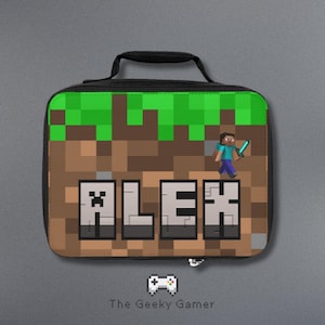 Personalized Gamer Lunch Bag | Fun gift for adult kid | Gamer Gift | Video Game | Personalized Creeper Lunch Bag | Birthday Gift for Gamer