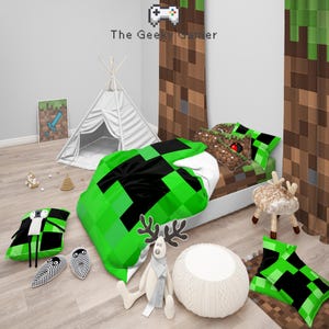 Gamer Duvet Cover | Fun gift for adult kid | Gamer Gift | Video Game | Creeper Duvet | Birthday Gift for Gamer | Video Game