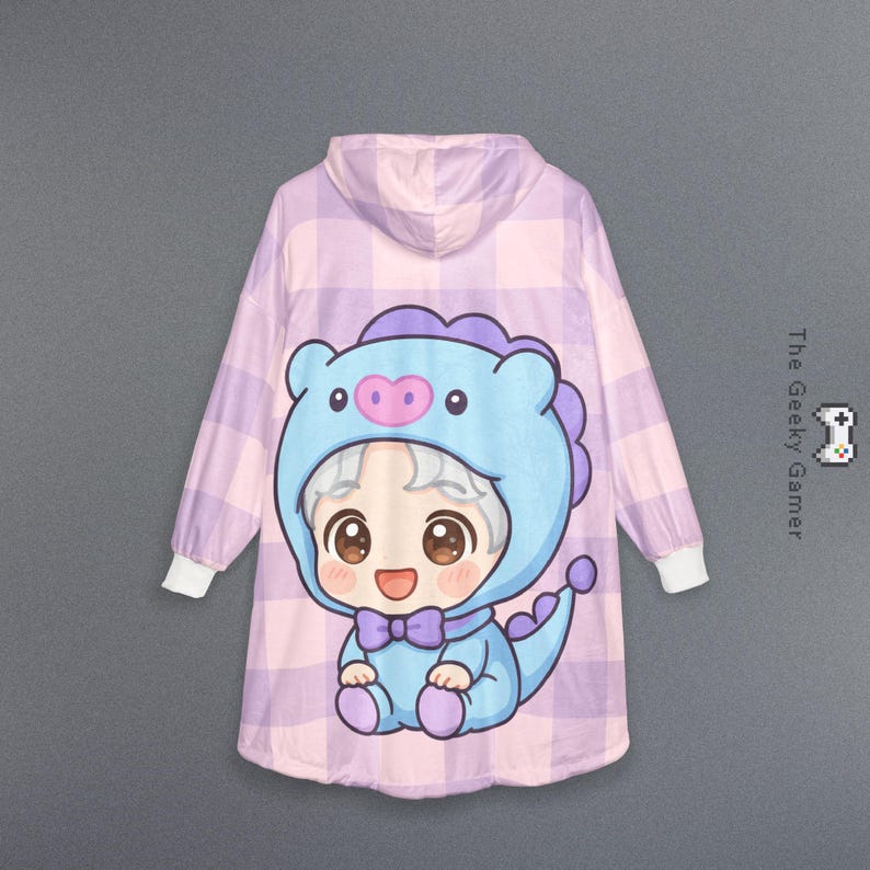 Kpop Chibi Hooded Blanket image 9