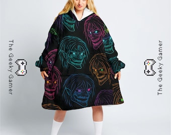 Unisex Anime Hooded Blanket