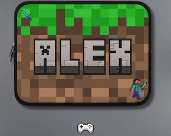 Funda para portátil personalizada para gamer / Funda para portátil personalizada / Regalo para gamer / Videojuego / Diario infantil / Regalo de cumpleaños / Idea de regalo