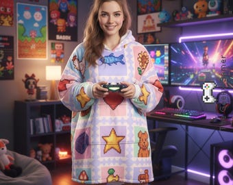 Video Game Hooded Blanket