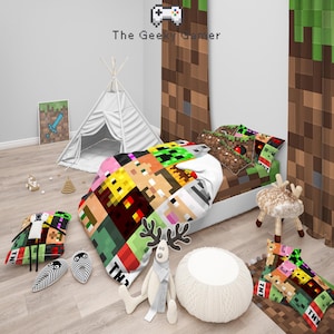 Gamer Duvet Cover | Fun gift for adult kid | Gamer Gift | Video Game | Creeper Duvet | Birthday Gift for Gamer | Video Game